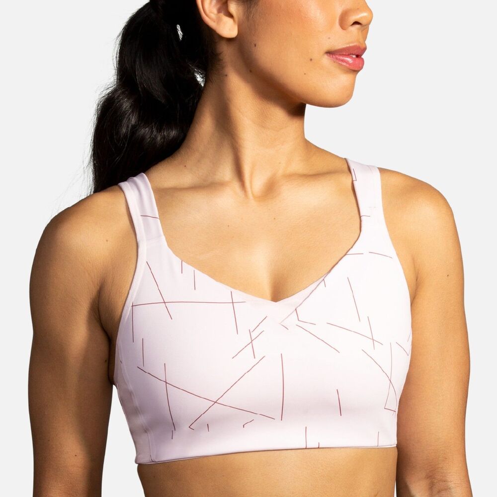 Brooks Drive Convertible Pink Run Sports Bra